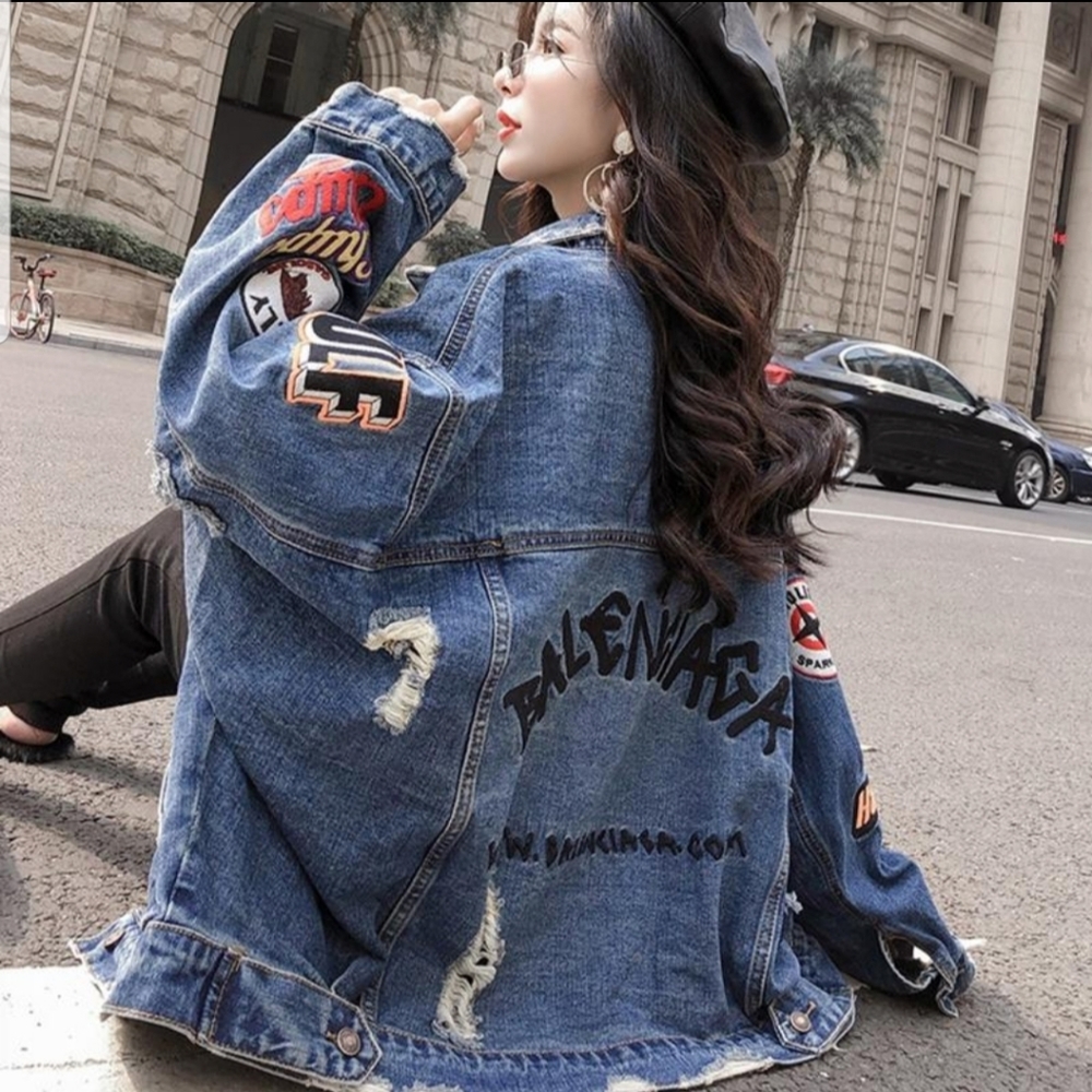 Denim oversized jacket